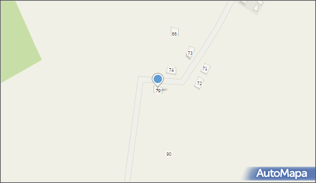 Żabno, Osiedle Zielone Wzgórze, 79, mapa Żabno