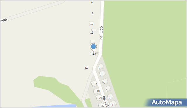 Zabór, Osiedle Lido, 14a, mapa Zabór