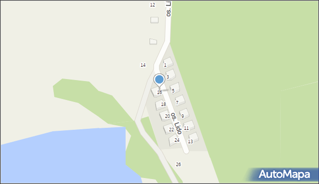 Zabór, Osiedle Lido, 16, mapa Zabór