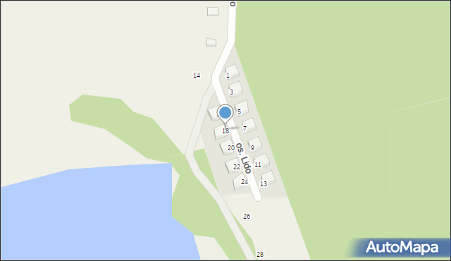 Zabór, Osiedle Lido, 18, mapa Zabór