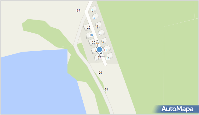 Zabór, Osiedle Lido, 24, mapa Zabór