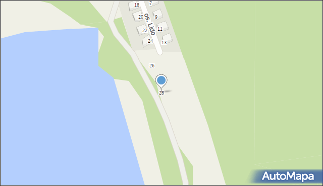 Zabór, Osiedle Lido, 28, mapa Zabór