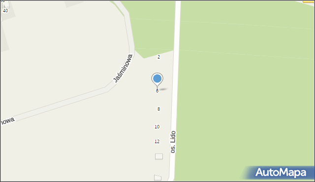 Zabór, Osiedle Lido, 6, mapa Zabór
