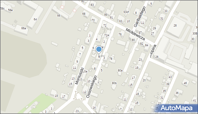 Zabrze, Ossowskiego Michała, 6, mapa Zabrza