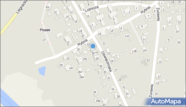Zabrze, Oświęcimska, 24, mapa Zabrza
