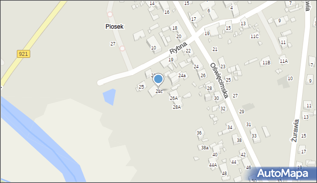 Zabrze, Oświęcimska, 24c, mapa Zabrza