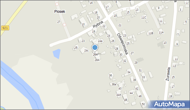 Zabrze, Oświęcimska, 26A, mapa Zabrza