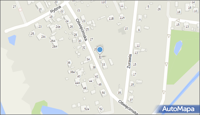Zabrze, Oświęcimska, 31, mapa Zabrza