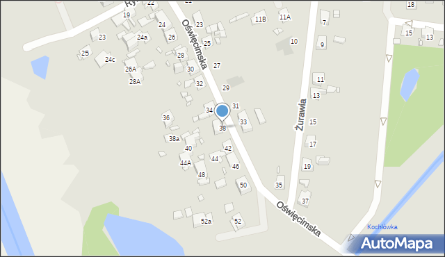 Zabrze, Oświęcimska, 38, mapa Zabrza