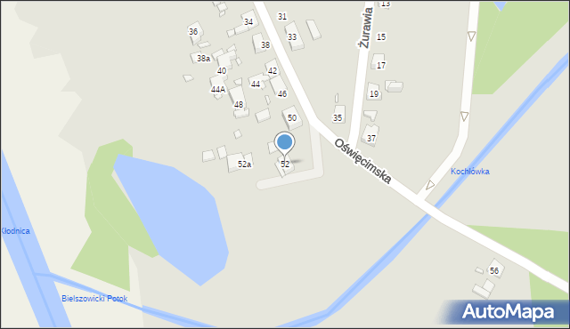 Zabrze, Oświęcimska, 52, mapa Zabrza