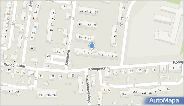Żagań, Osiedle na Górce, 4, mapa Żagań