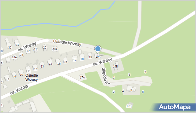 Zagnańsk, Osiedle Wrzosy, 19A, mapa Zagnańsk