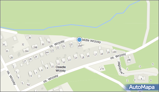 Zagnańsk, Osiedle Wrzosy, 20A, mapa Zagnańsk