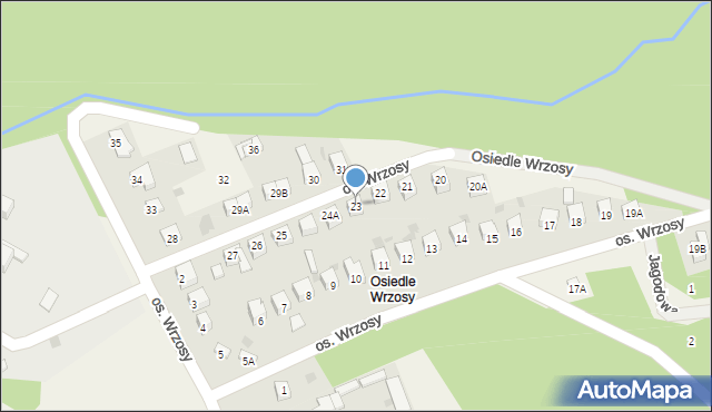 Zagnańsk, Osiedle Wrzosy, 23, mapa Zagnańsk