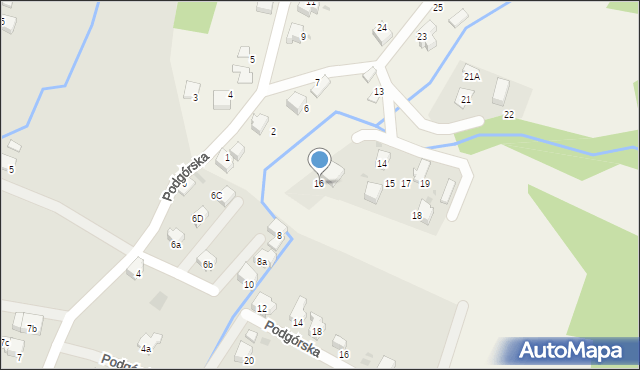 Zagórnik, Osiedle Biadasów I, 16, mapa Zagórnik