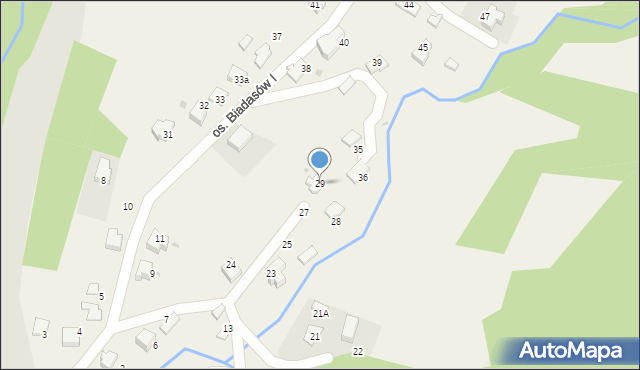 Zagórnik, Osiedle Biadasów I, 29, mapa Zagórnik