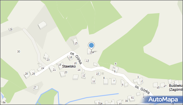 Zagórnik, Osiedle Górka, 13A, mapa Zagórnik