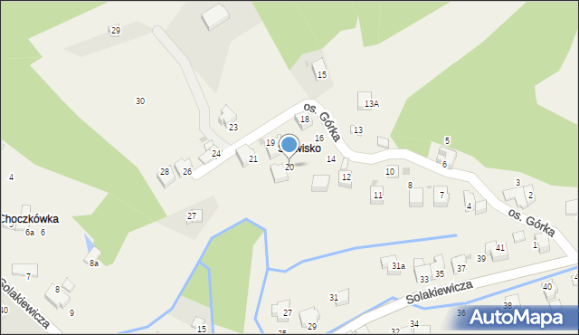 Zagórnik, Osiedle Górka, 20, mapa Zagórnik