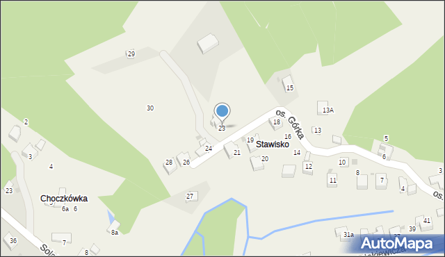 Zagórnik, Osiedle Górka, 23, mapa Zagórnik