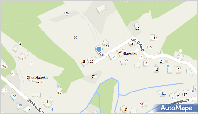 Zagórnik, Osiedle Górka, 25, mapa Zagórnik