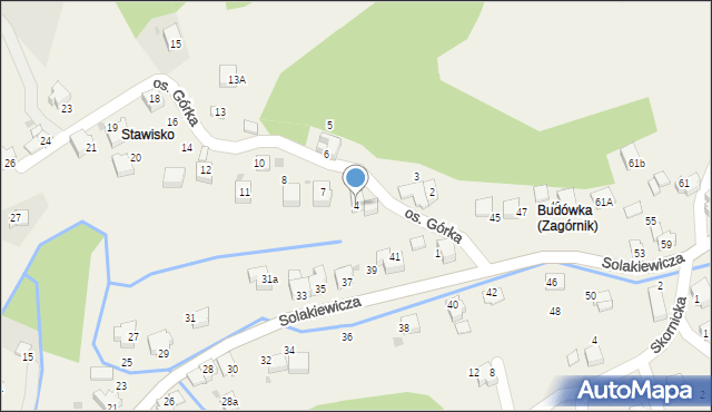 Zagórnik, Osiedle Górka, 4, mapa Zagórnik