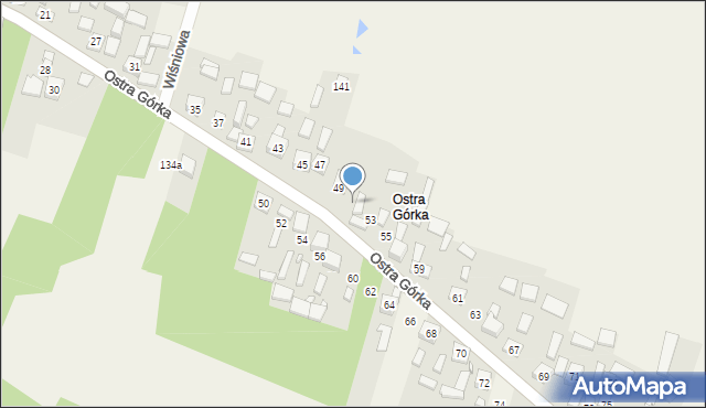 Zajączków, Ostra Górka, 51, mapa Zajączków