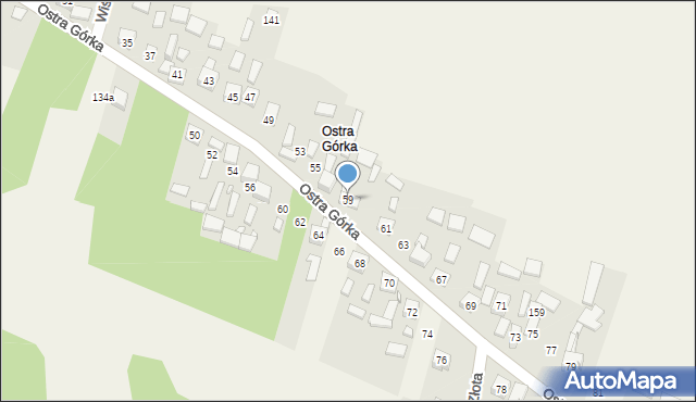 Zajączków, Ostra Górka, 59, mapa Zajączków