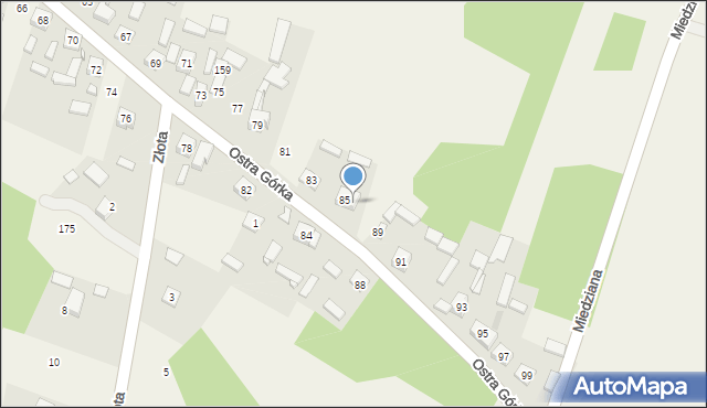 Zajączków, Ostra Górka, 87, mapa Zajączków