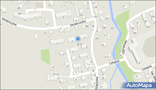 Zakopane, Osiedle Kasprusie, 6, mapa Zakopanego