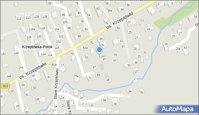 Zakopane, Osiedle Krzeptówki, 61b, mapa Zakopanego