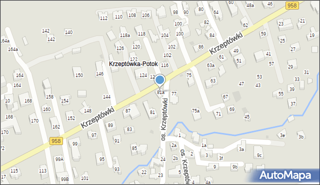Zakopane, Osiedle Krzeptówki, 81a, mapa Zakopanego