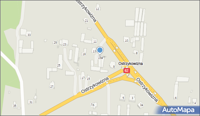 Zakroczym, Ostrzykowizna, 13a, mapa Zakroczym