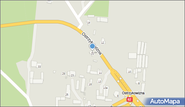Zakroczym, Ostrzykowizna, 21, mapa Zakroczym