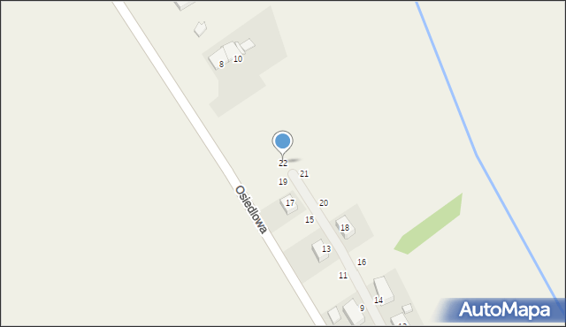Zakrzewice, Osiedlowa, 22, mapa Zakrzewice