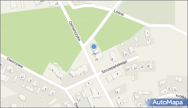 Zakrzewo, Osmańczyka Edmunda Jana, 18a, mapa Zakrzewo