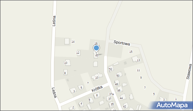 Zakrzewo, Osiedlowa, 43, mapa Zakrzewo