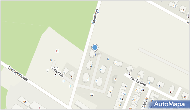 Zalasewo, Osiedle Tarasowe, 3, mapa Zalasewo