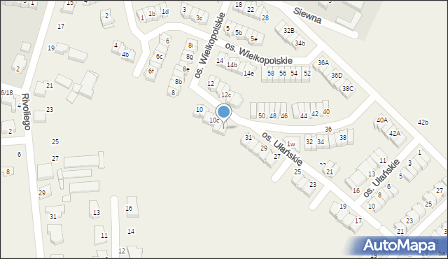 Zalasewo, Osiedle Wielkopolskie, 10e, mapa Zalasewo