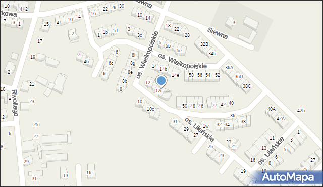 Zalasewo, Osiedle Wielkopolskie, 12d, mapa Zalasewo