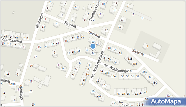 Zalasewo, Osiedle Wielkopolskie, 3c, mapa Zalasewo
