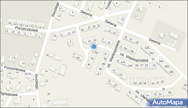 Zalasewo, Osiedle Wielkopolskie, 6a, mapa Zalasewo