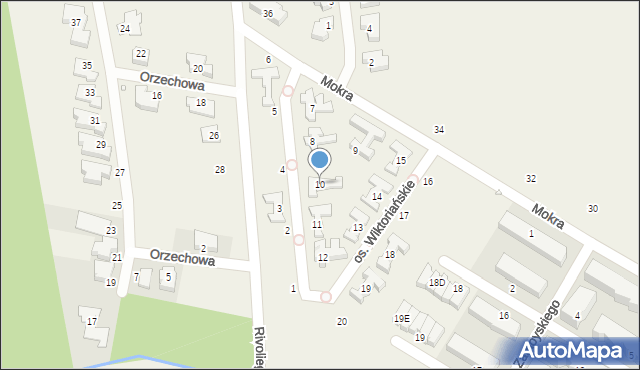Zalasewo, Osiedle Wiktoriańskie, 10, mapa Zalasewo