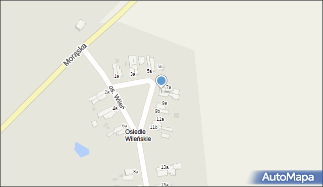 Zalewo, Osiedle Wileńskie, 7b, mapa Zalewo