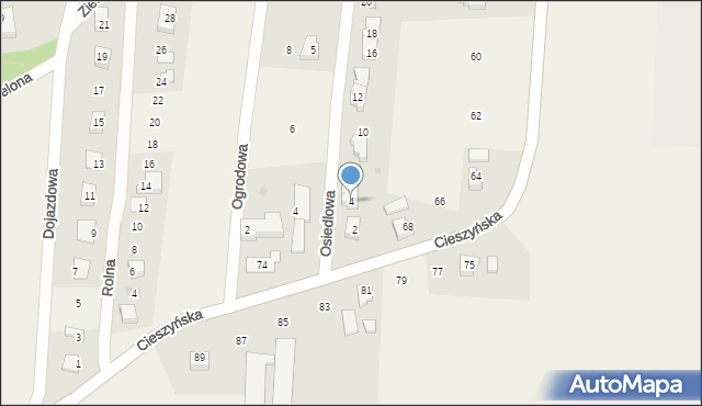 Zamarski, Osiedlowa, 4, mapa Zamarski