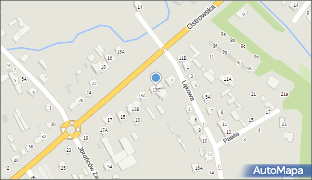 Zambrów, Ostrowska, 13C, mapa Zambrów