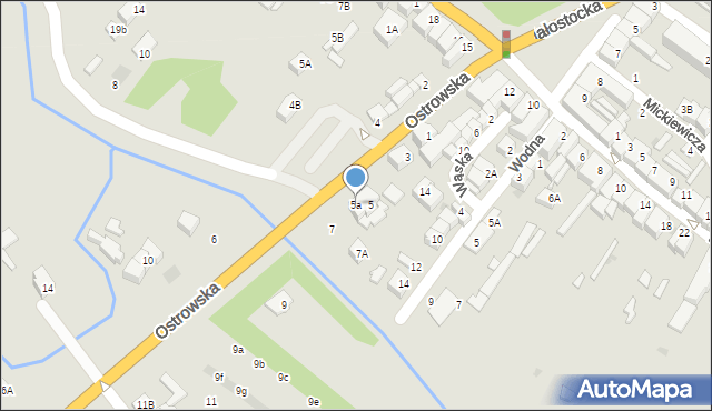 Zambrów, Ostrowska, 5a, mapa Zambrów