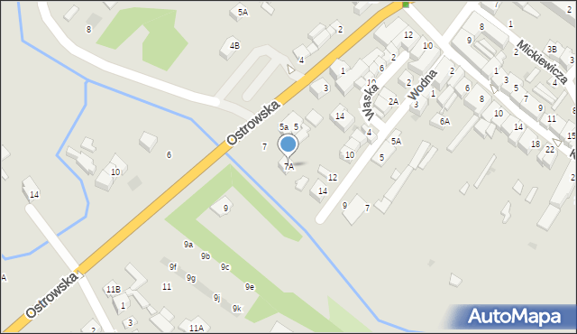 Zambrów, Ostrowska, 7A, mapa Zambrów