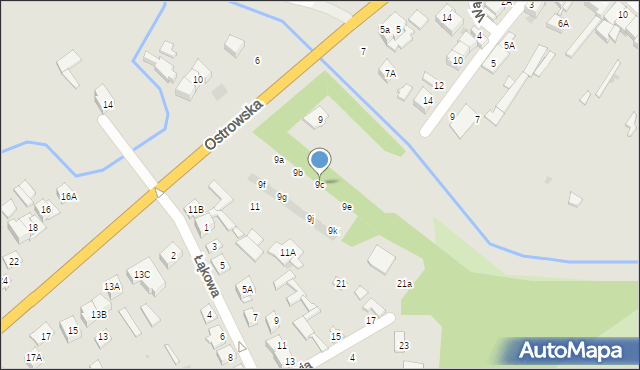 Zambrów, Ostrowska, 9c, mapa Zambrów