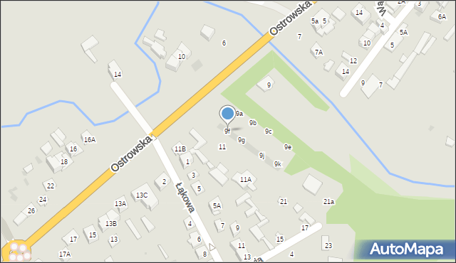 Zambrów, Ostrowska, 9f, mapa Zambrów