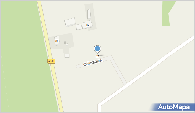 Zamość, Osiedlowa, 15, mapa Zamościa